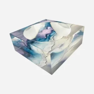 Lucite Candy Dish - Indigo Brush